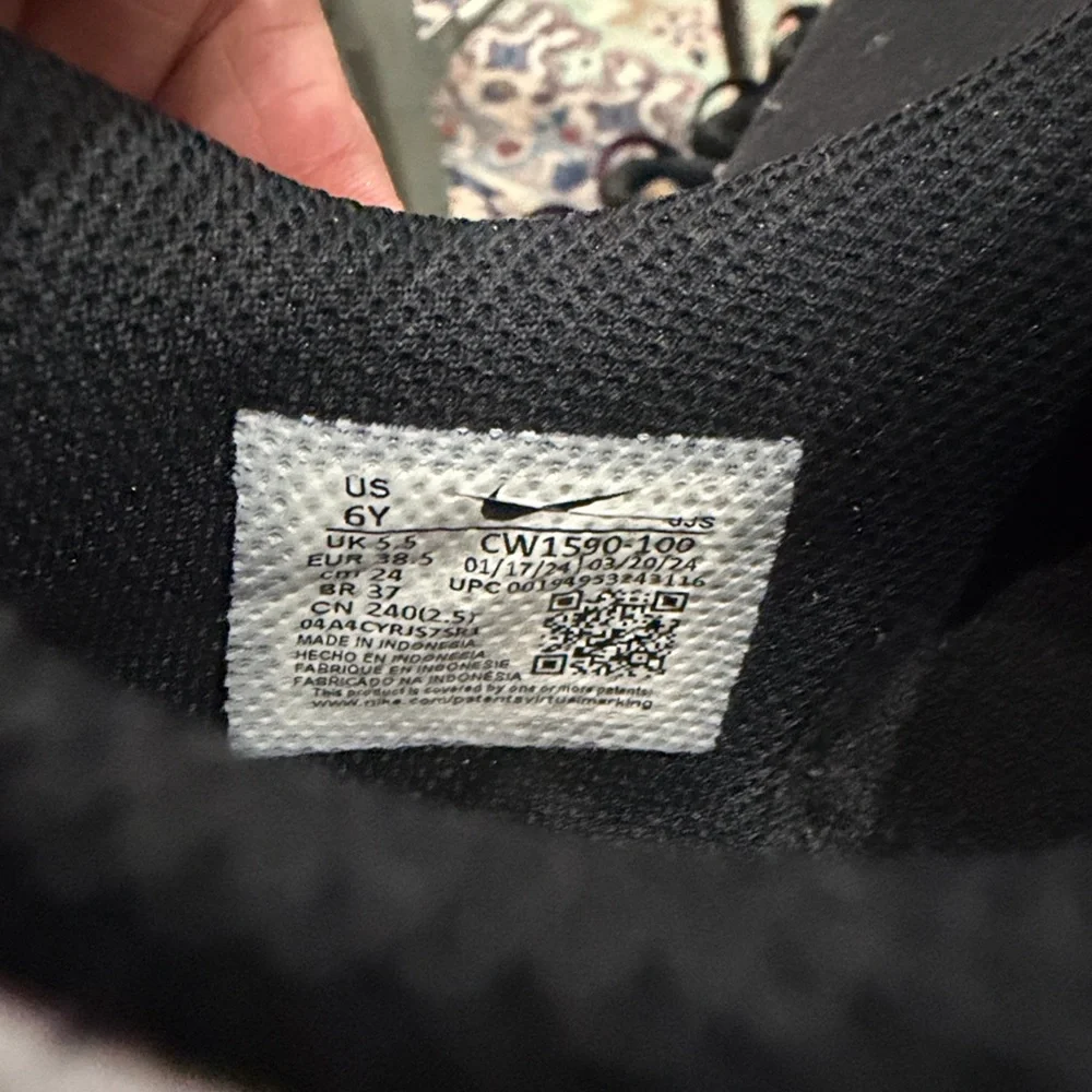 Nike Kids' Black‎ and White Mesh Sneakers